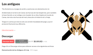 Gratis desde Itch el juego los Antiguos , por tiempo limitado (demo)
