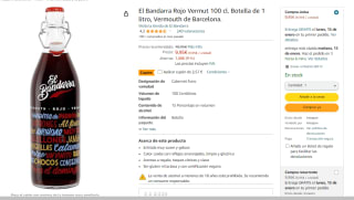 El Bandarra Rojo Vermut 1L por 7.38€