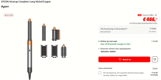 Dyson AirWrap Long complete multistyler - nikkel / koper voor €466 bij de MediaMarkt