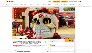 Halloween Ilimitado PORTAVENTURA PARK con 2 dias alojamiento Hotel Roulette 4* + Ferrari por 52€