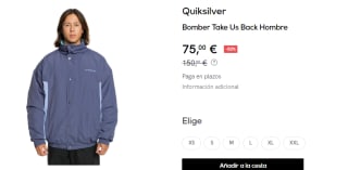 Chaqueta Bomber de Hombre Quikisilver Take Us Back por 75€