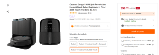 Robot aspirador 11090 Cecotec + Regalo freidora de aire por 399€