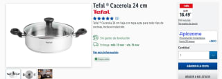 Cacerola de 24 cm Tefal ® por 16,49€