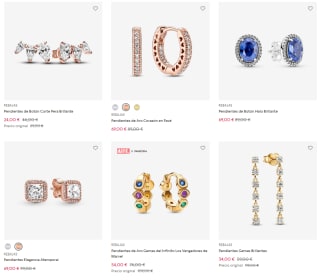 Pandora pendientes desde solo 14€ hasta 50% descuento