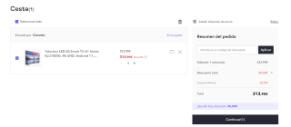 Smart TV A1 marca Cecotec modelo ALU10050 por 313,90€