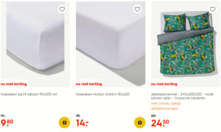 Diverse bedtextiel 30% korting bij de Hema