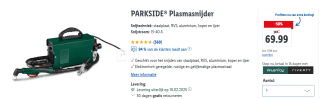 PARKSIDE® Plasmasnijder RVS voor €69,99 in de lidl webshop
