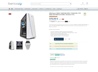 PcGaming Ryxen 5 5600 16GB RAM 512GB SSD RTX 4060 Placa B550 por solo 579,99€