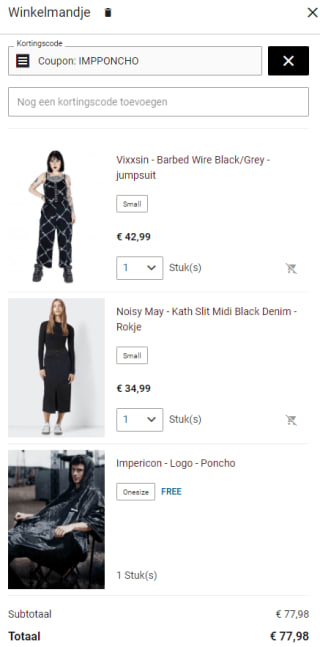 Gratis Impericon poncho bij besteding vanaf €60