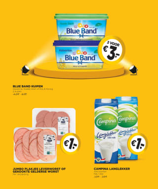 Jumbo actie de euro show 4 weken lang heel veel producten voor €1