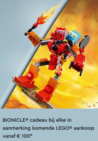 Gratis LEGO® Icons BIONICLE® Tahu en Takua-set bij je aankoop op geselecteerde artikelen bij Lego
