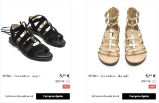 Calzado marca Mustang por tan solo 4,50€