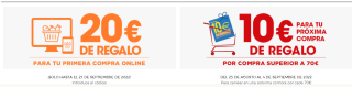 Consigues gratis 20€ en tu primera compra y 10€ en la segunda compra en el Supermercado El Corte Inglés
