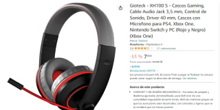 Casco Gaming Gioteck - XH100 S por 7,99€