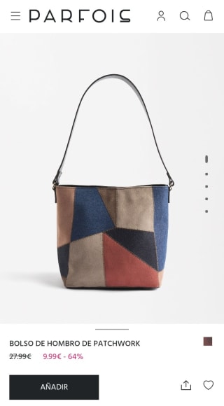 Bolso de hombro de Patchwork por 9,99€.