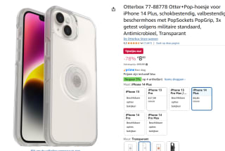 Otterbox - Otter+Pop Symmetry Clear hoesje - Geschikt voor de iPhone 14 Plus voor €8,80 bij Amazon