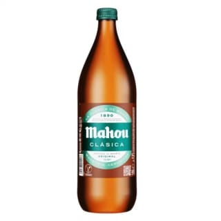 Cerveza Mahou Clásica botella 1 l. por 1€