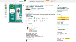 Aparato Air Wick Freshmatic y recambio de ambientador Spray automático Nenuco a solo 4,99€