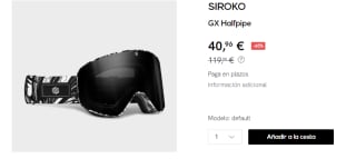 Gafas de Esqui SIROKO GX Halfpipe por 40.96€
