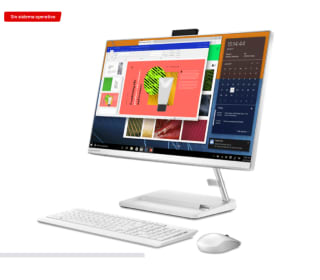 Ordenador All in one - Lenovo IdeaCentre AIO 3 24ALC6, 23.8" Full HD, AMD Ryzen 5 5500U, 16GB RAM, 512GB SSD, FreeDos por 536.36€