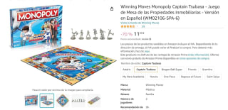 Juego de mesa monopoly versión Winning Moves Captain Tsubasa por 11,99€