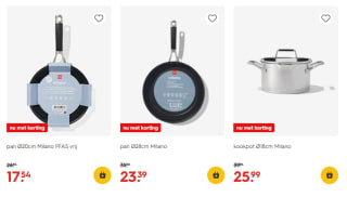 35% korting op potten en pannen bij Hema