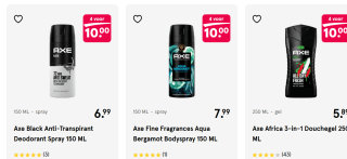 4 Axe producten voor €10 bij de Etos