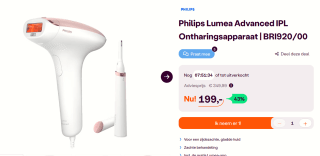 Philips Lumea Advanced IPL Ontharingsapparaat voor €199 bij iBOOD