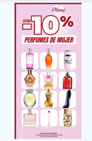 -10% Extra en Perfumes de mujer desde Perfumerías Laguna.