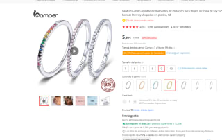 Anillo apilable de Plata de Ley 925 por 5,50€