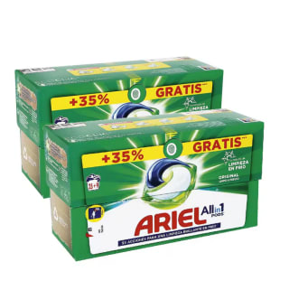 Pack de ARIEL All-in-1 2 Cajas de Detergente con 25+9 Pods por 12,37€