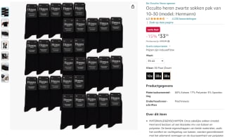 30 paar Occulto zwarte herensokken voor €33,90 bij Amazon