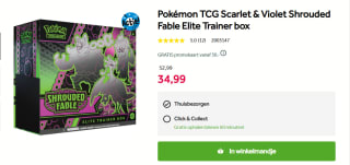 Pokémon - Scarlet & Violet - Shrouded Fable - Elite Trainer box voor €35 bij Intertoys