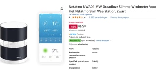 Netatmo NWA01-WW Draadloze Slimme Windmeter voor €59,99 bij Amazon