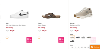20% korting op de gehele collectie bij Schuurman schoenen