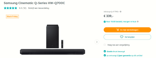 Samsung Cinematic Q-Series HW-Q700C voor €339 bij Artandcraft