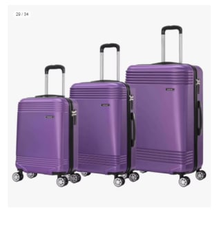 Juego de 3 Maletas Trolley ABS Semirrígidas 4 Ruedas por 59.41€ (Cuenta Nueva 47.41€)