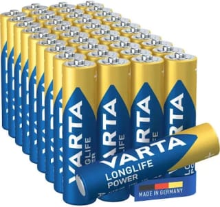Pack 40 pilas alcalinas Varta LongLife AAA LR03 por 13,99€