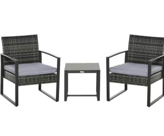 Set jardín mesa + 2 sillones Outsunny por solo 135,99€