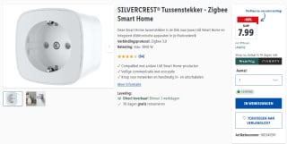 Silvercrest tussenstekker (Zigbee Smart Home) voor €7,99 bij Lidl