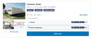 Haven Hideway: Hopton, Norfolk Caravan Saver for £49 at Haven Holidays