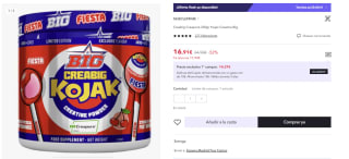 Creatina CreaBig Fiesta Sabor Kojak 250 gr por 16.91€ (Cuenta Nueva 8.45€)