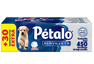 Servilletas Pétalo 450 piezas por $45