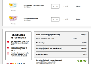 Kruidvat Babydoekjes 3 dozen voor €25