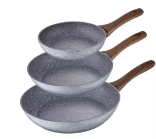 3 Sartenes De Aluminio Forjado SAN IGNACIO Daimiel Ø18 Ø20 Y Ø24 Gris por solo 27,07€