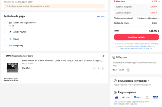 BMAX Mini PC B4 Turbo Windows 11 Intel N150 16GB 512GB por 128,07€