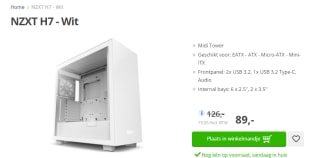 NZXT H7 Wit Midi Tower Behuizing voor €89 bij Paradigit