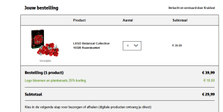 LEGO Botanical Collection Rozenboeket voor €29,99 bij Kruidvat.