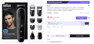 Afeitadora Braun MGK5440 Series 5, Recortadora 10 En 1, Afeita y Rasura, Wet&Dry por 22.91€