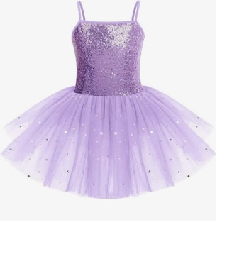 Vestido de ballet para niña lentejuelas IWEMEK por solo 27,53€